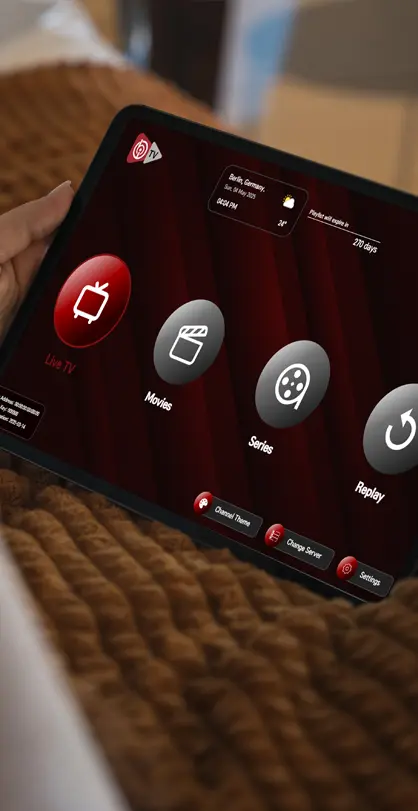 IBO Player sur une tablette
